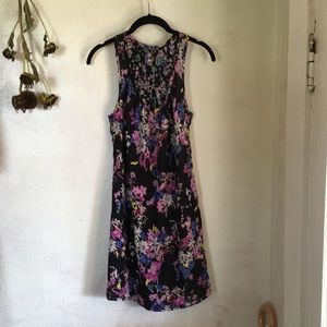 Black floral dress, reversible!!